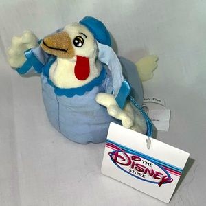 NEW Retired Disney Store bean bag Lady Kluck from Robin Hood beanie plush